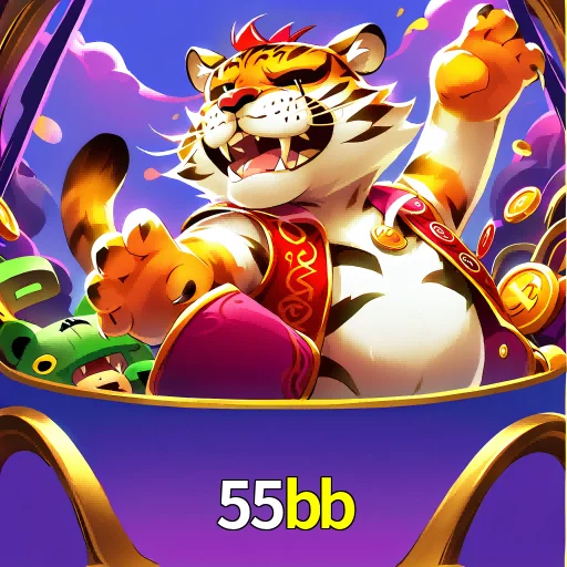 Sala de bingo colorida com bolas sorteadas e cartelas na 55BB